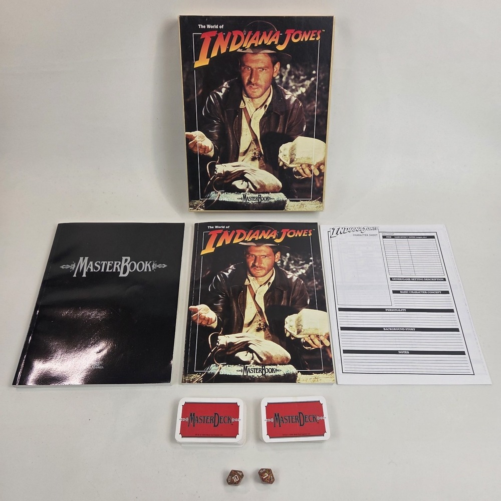 The World of Indiana Jones RPG‎ Boxed Set w/ Masterbook Game Complete
